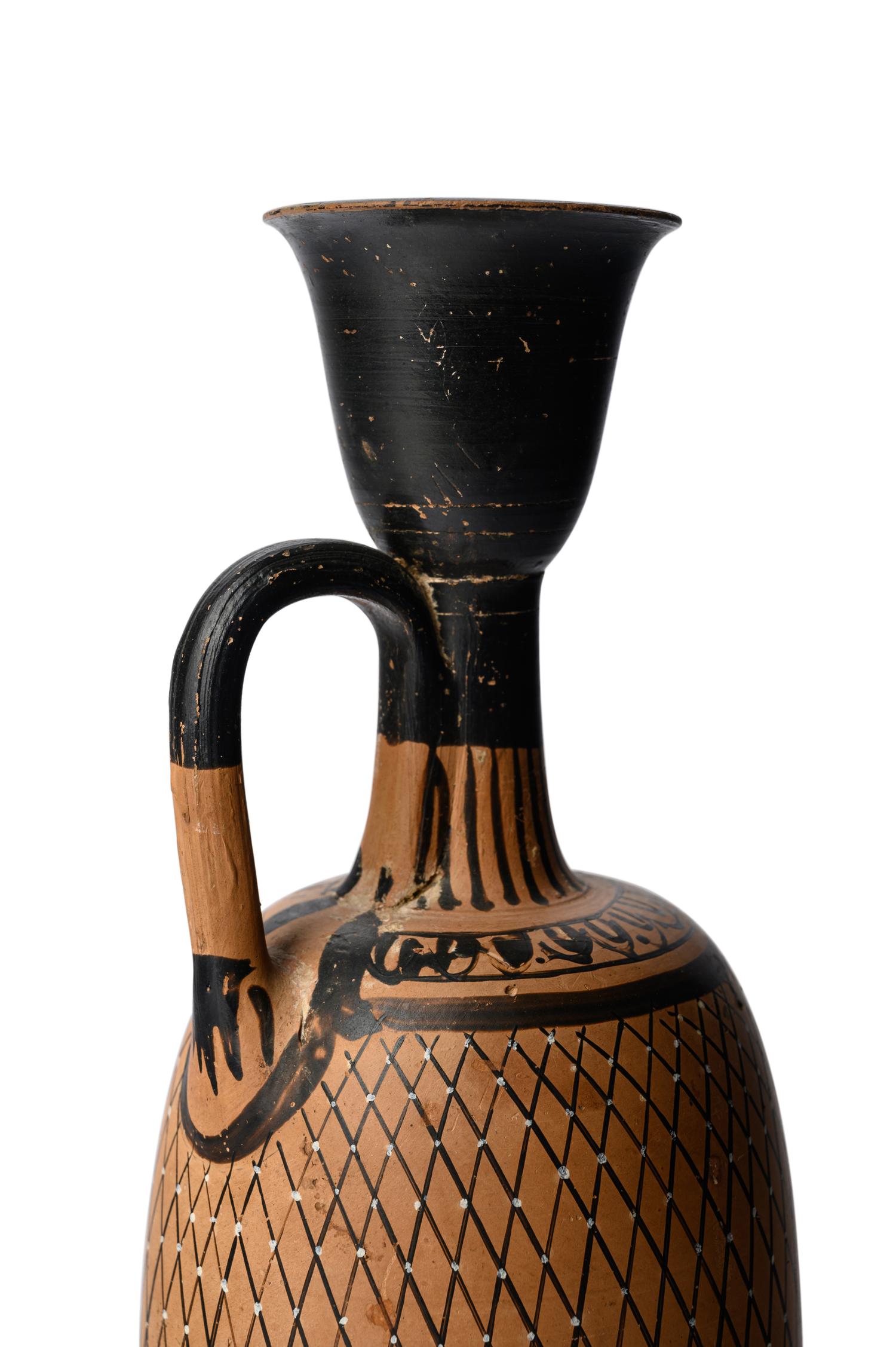 An Apulian Lattice Pattern Squat Lekythos