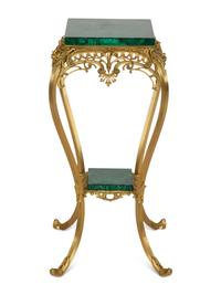 A Continental Gilt Metal and Malachite Side Table