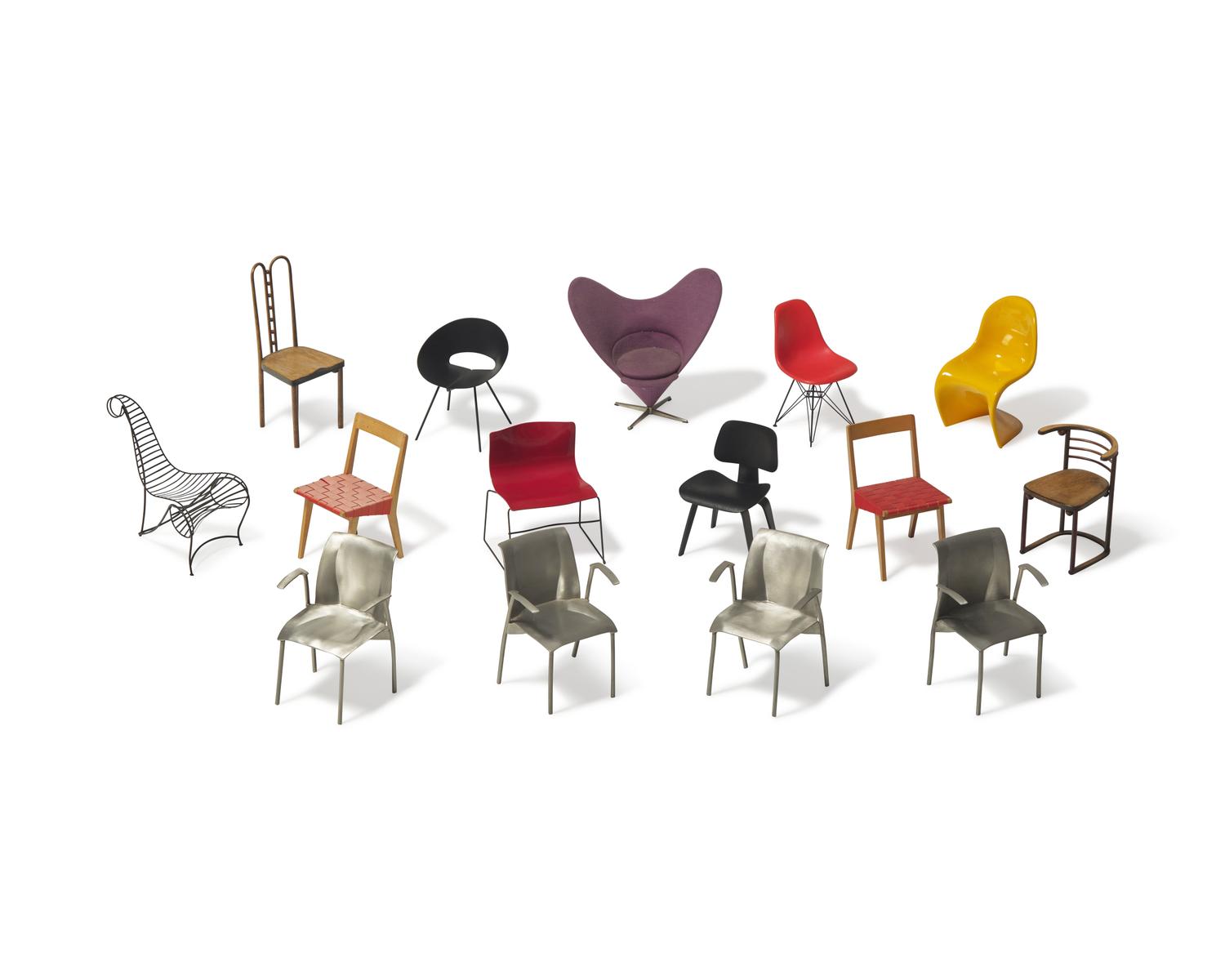 Group of Miniature Prototype and Production Chairs from the Miniatures Collection