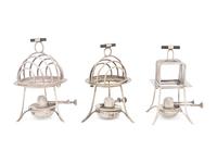 Three Asprey Silver-Plate Toast Racks with Warmers