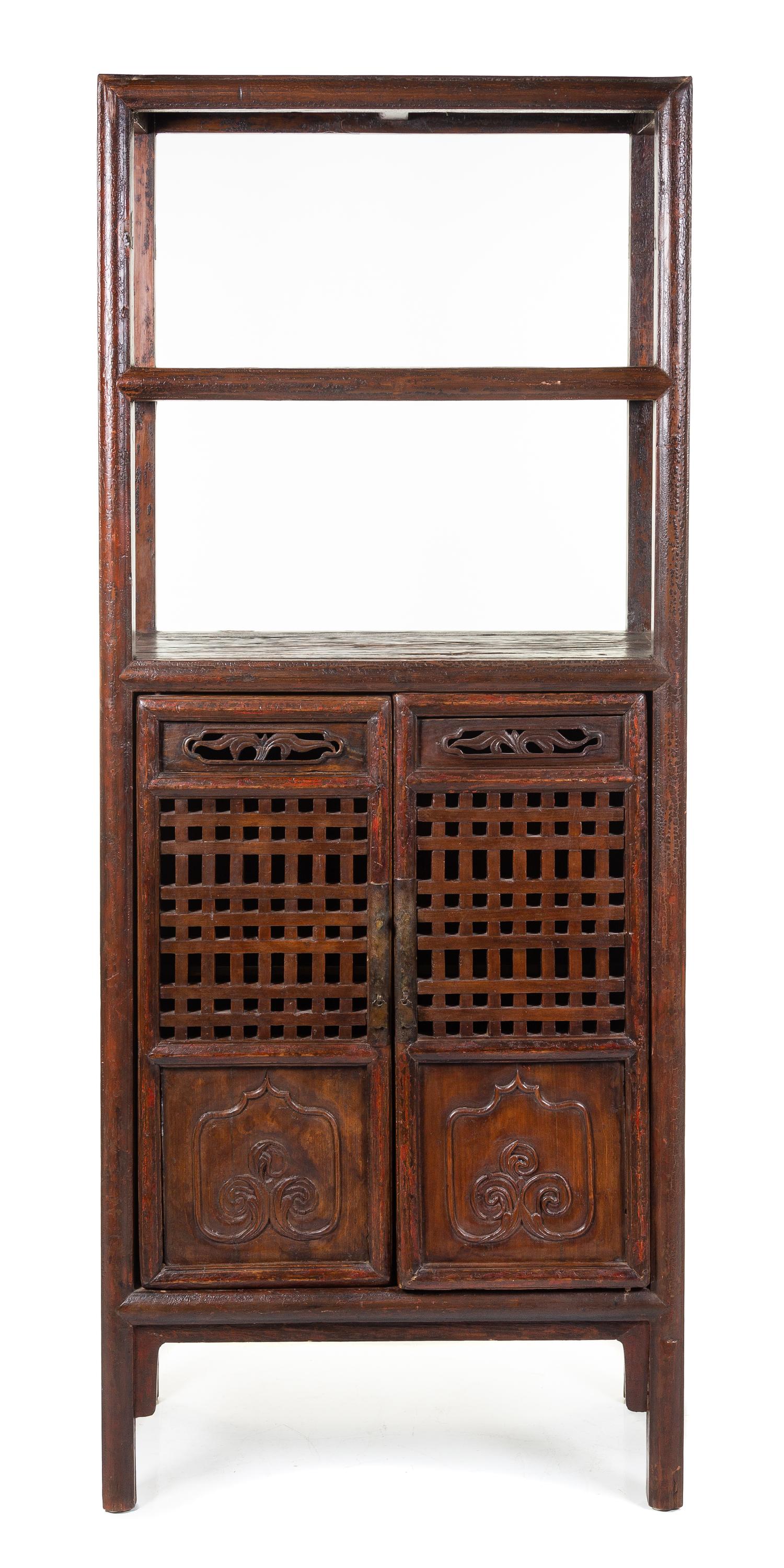 A Chinese Softwood Displaying Cabinet