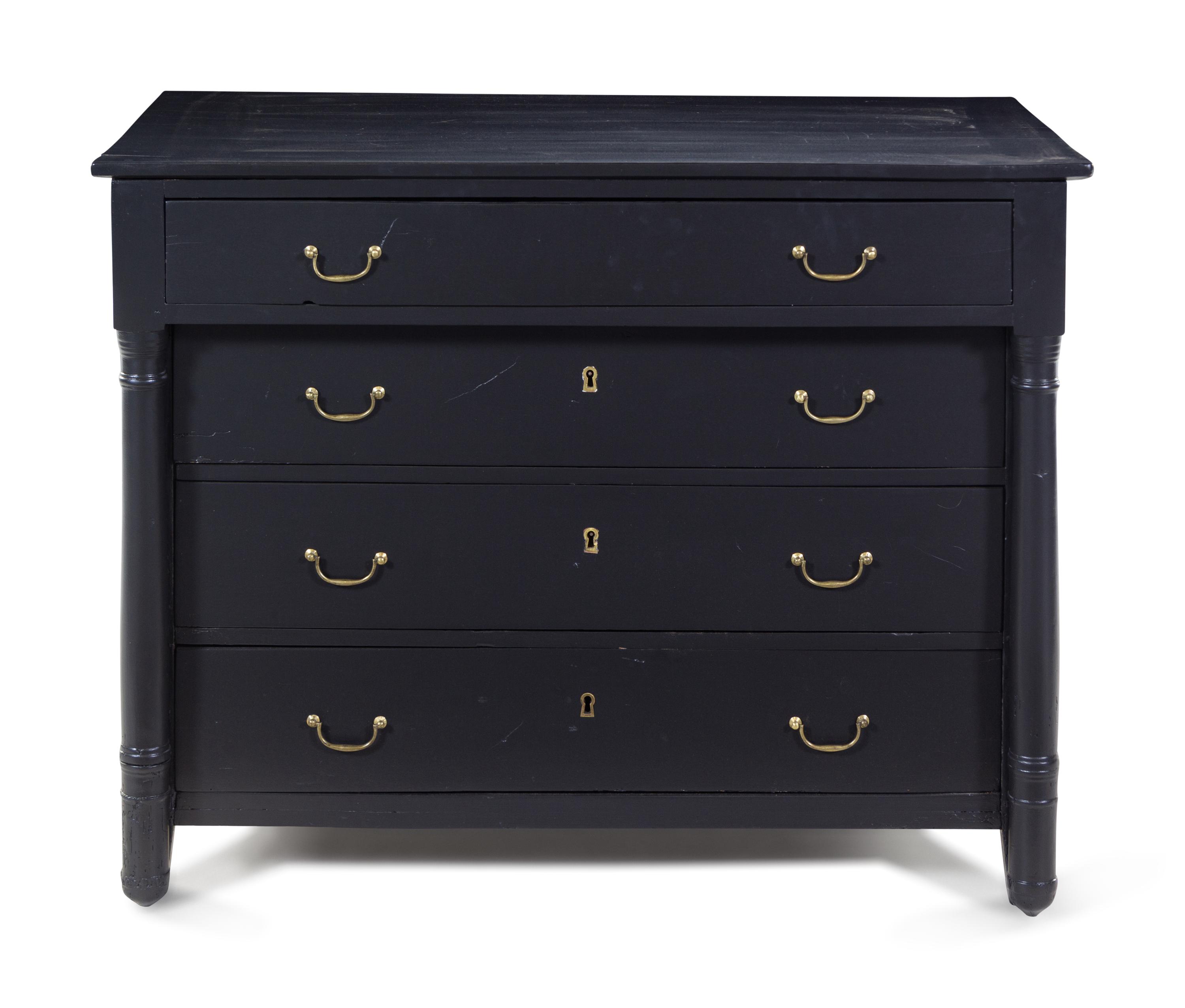 A Continental Painted Chest of Drawers