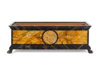 A Continental Faux Marble Painted Jardinière