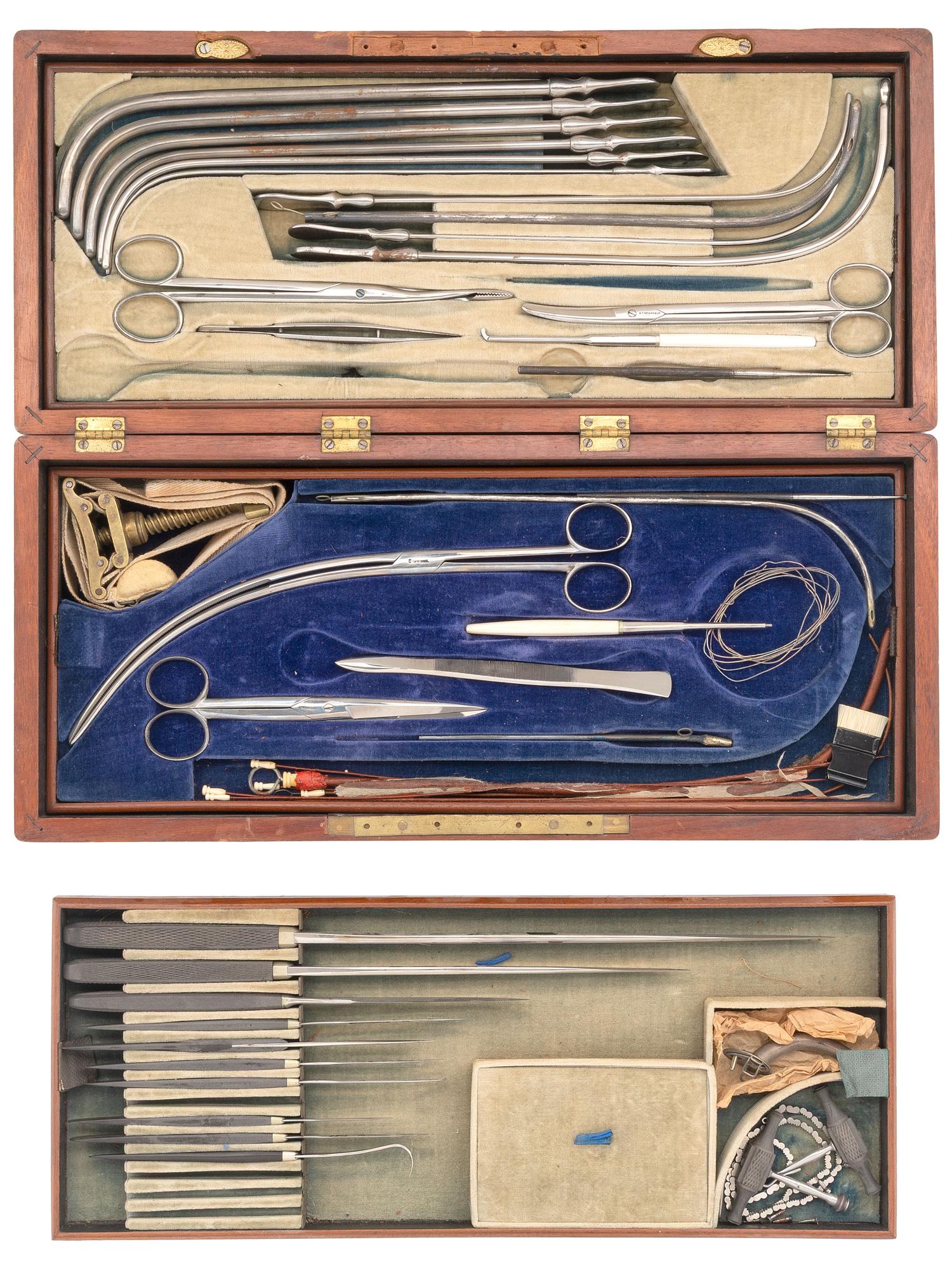 [CIVIL WAR]. Surgical kit manufactured by G. Tiemann & Co., New York. [Ca 1860s-80s].