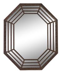 A Dutch Baroque Style Pressed Brass Mirror Height 60 x width 49 1/2 inches. — 20TH CENTURY