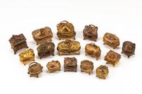 A Collection of Sixteen French Bronze and Metal Small Boxes
