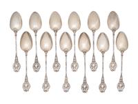 A Set of Twelve American Silver Spoons