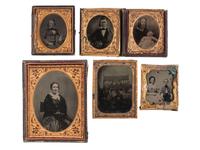 [EARLY PHOTOGRAPHY]. A collection of images associated with South Carolina doctor and plantation owner Sidney Smith, including what may be the earliest known images of an identified plantation and enslaved African Americans posed with their owner.