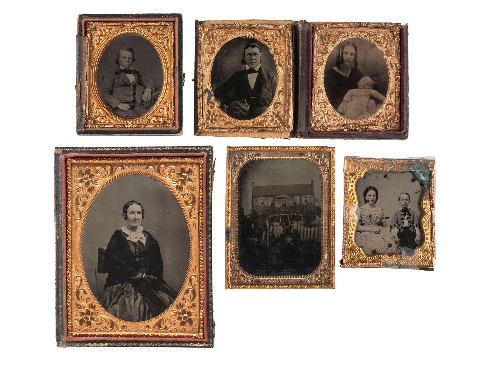 [EARLY PHOTOGRAPHY]. A collection of images associated with South Carolina doctor and plantation owner Sidney Smith, including what may be the earliest known images of an identified plantation and enslaved African Americans posed with their owner.
