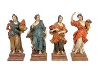A Set of Polychrome-Decorated Terracotta Figures of the Four Seasons