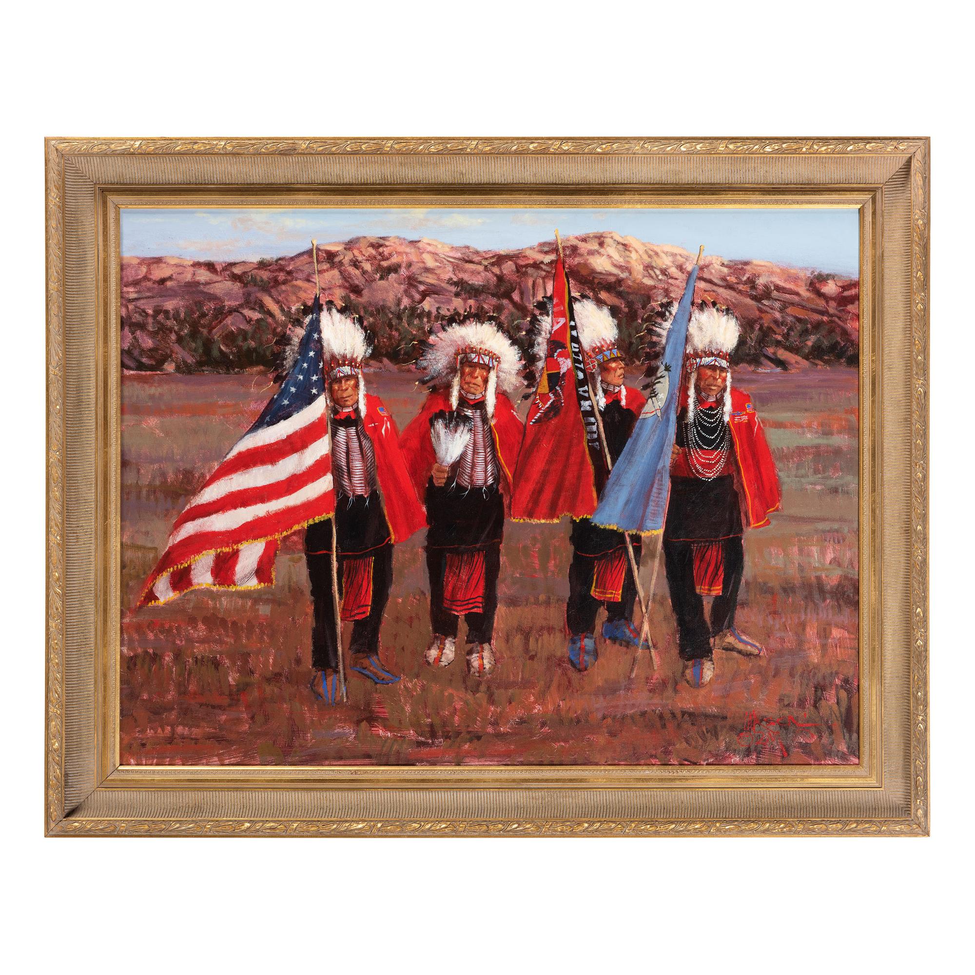 [Two Works] Studies for Quartz Mountain: Sacred Ground - The Past Warriors of the Great Plains AND Quartz Mountain: Sacred Ground - The Past Black Leggins Society