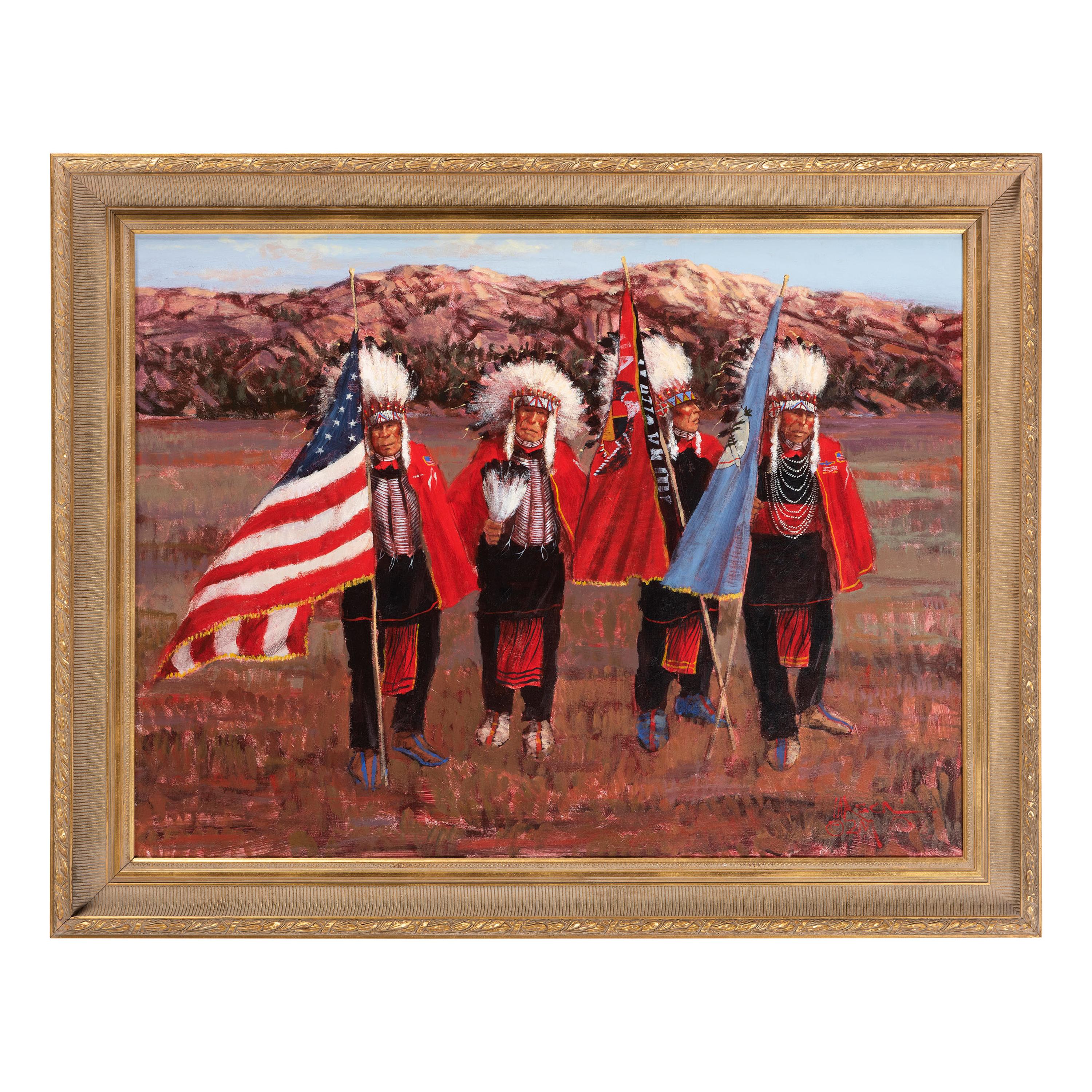 [Two Works] Studies for Quartz Mountain: Sacred Ground - The Past Warriors of the Great Plains AND Quartz Mountain: Sacred Ground - The Past Black Leggins Society