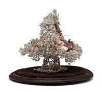 A Victorian Shellwork Basket of Flowers