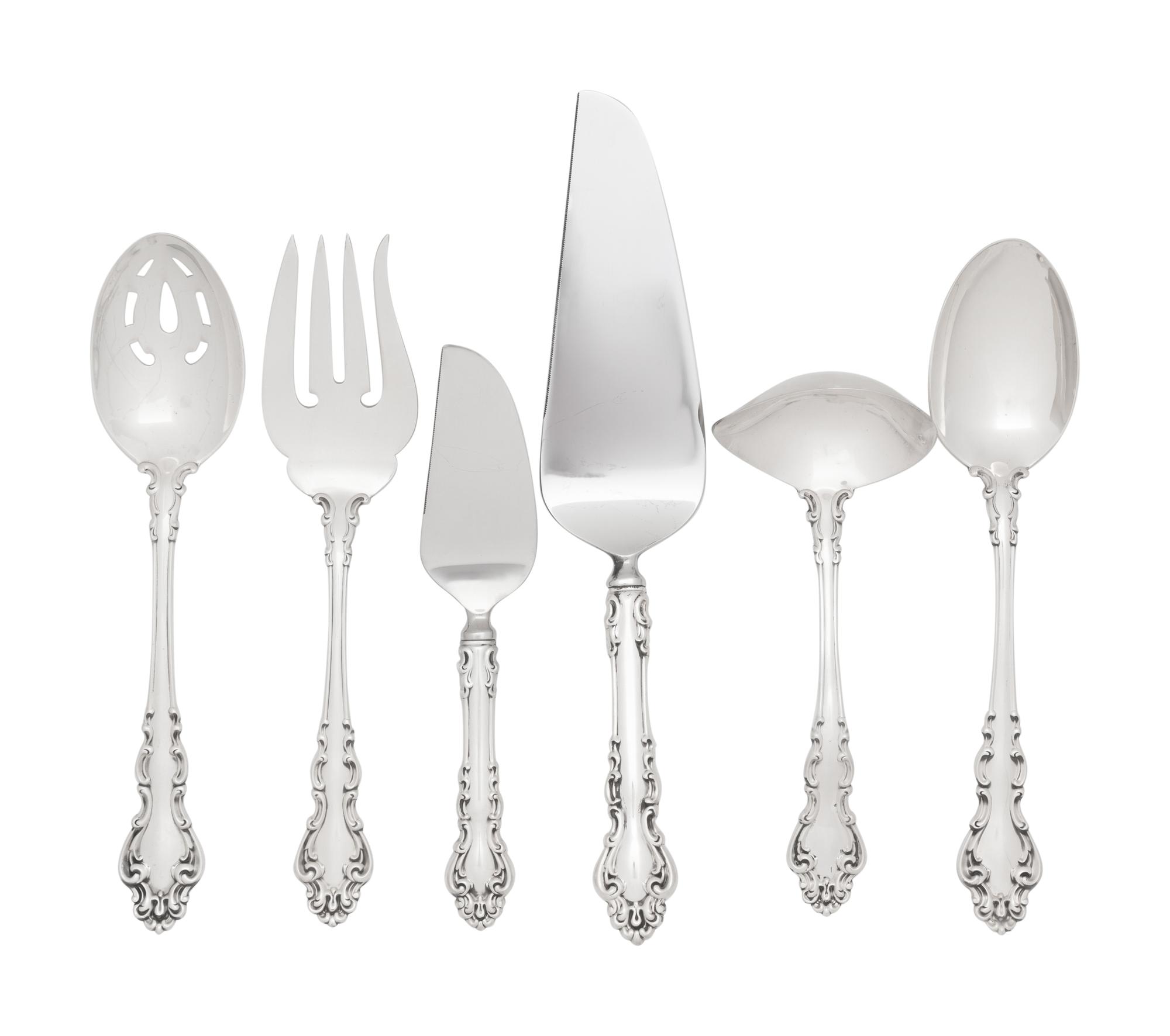 An American Silver Flatware Service
