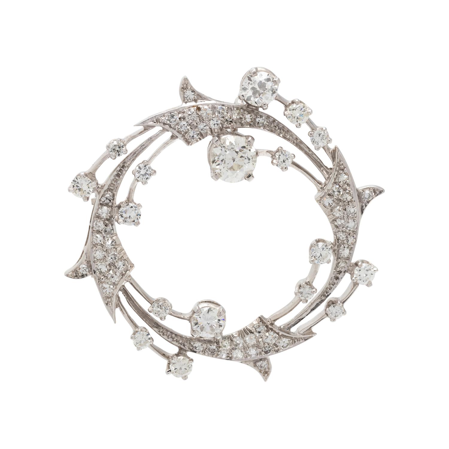 DIAMOND CIRCLE BROOCH