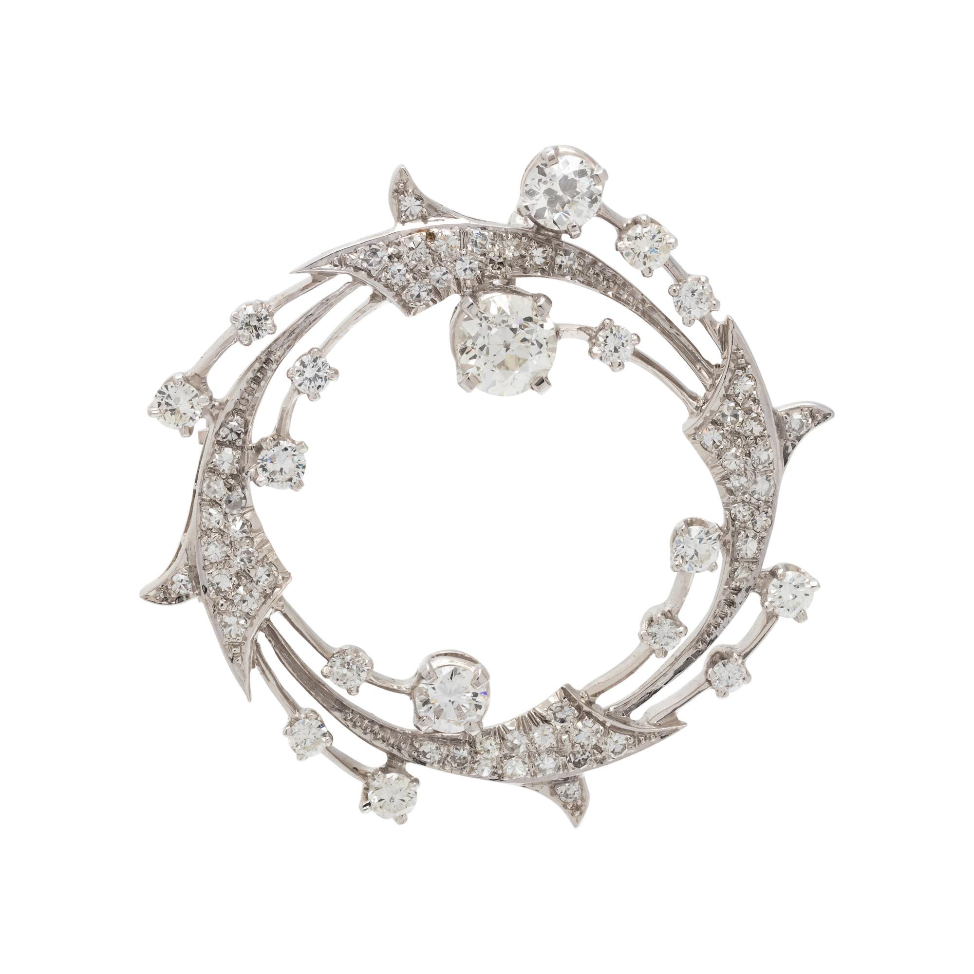 DIAMOND CIRCLE BROOCH