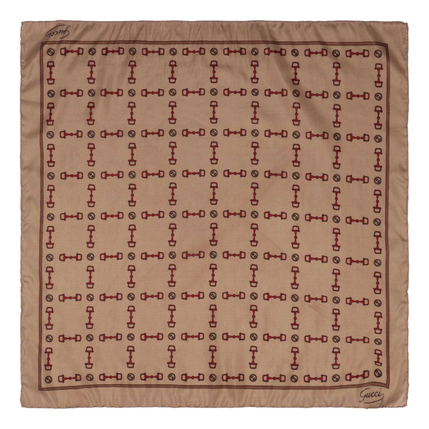 Group of Seven Designer Scarves by Hermès, Gucci, and Celine