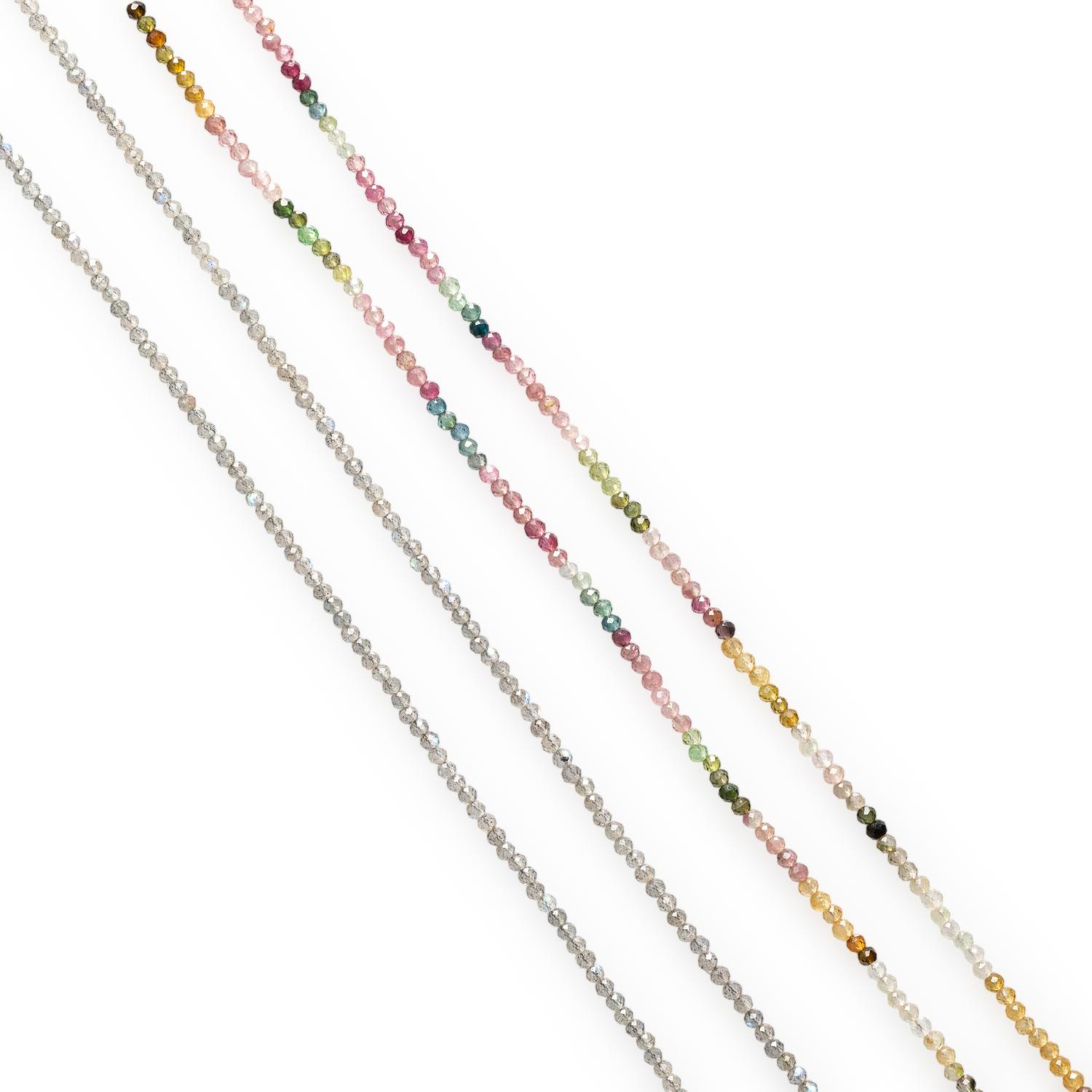 COLLECTION OF MULTIGEM BEAD NECKLACES