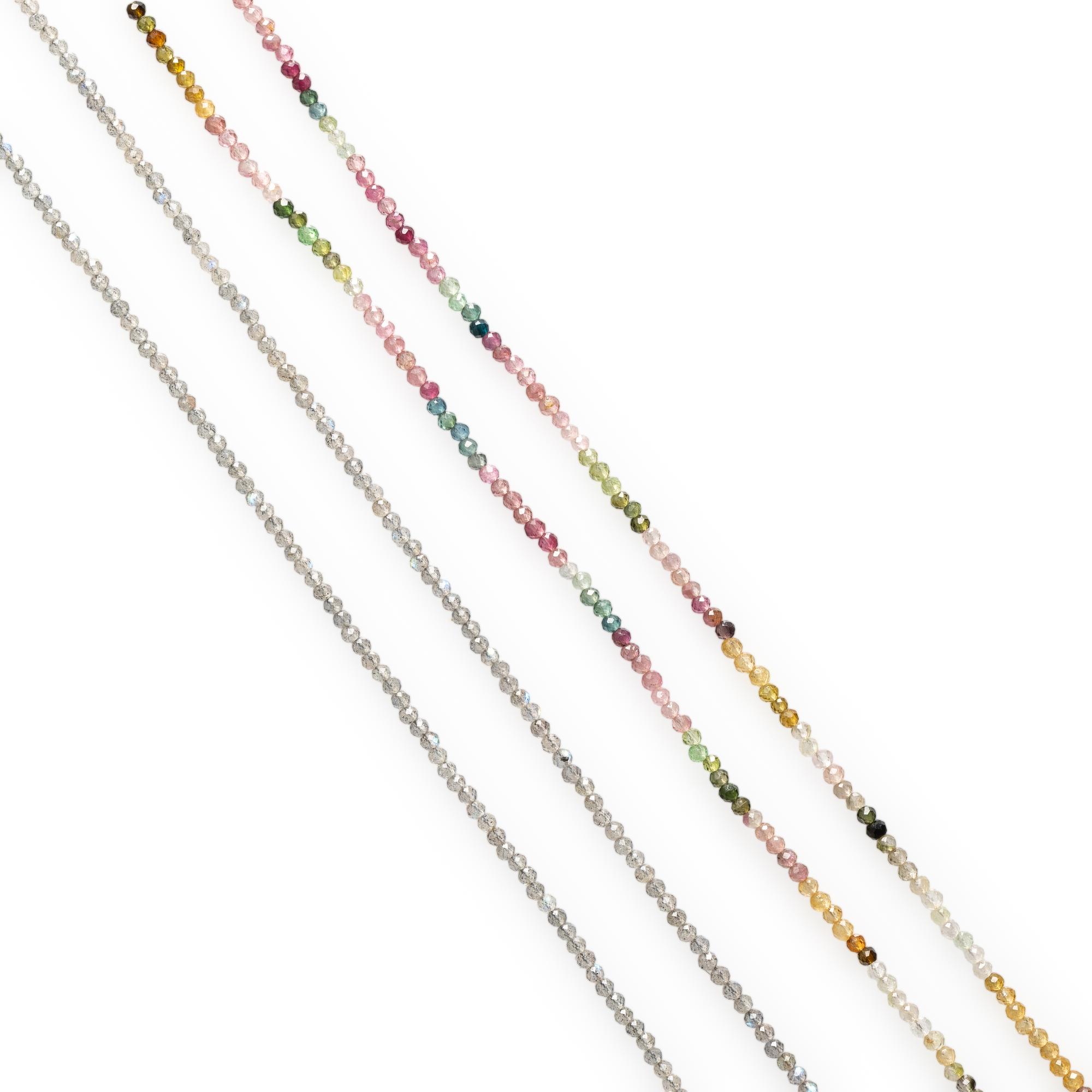 COLLECTION OF MULTIGEM BEAD NECKLACES