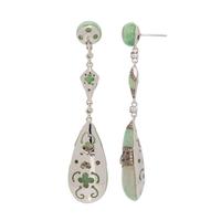 JADE AND DIAMOND EARRINGS