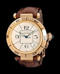 CARTIER, REF. 820903 18K YELLOW GOLD 'PASHA' WATCH
