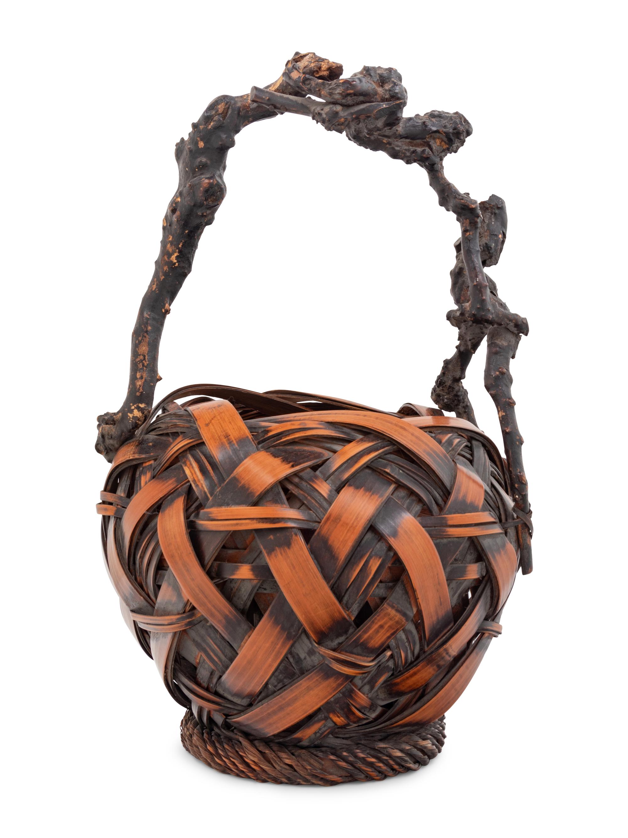 A Bamboo Flower Arranging Basket