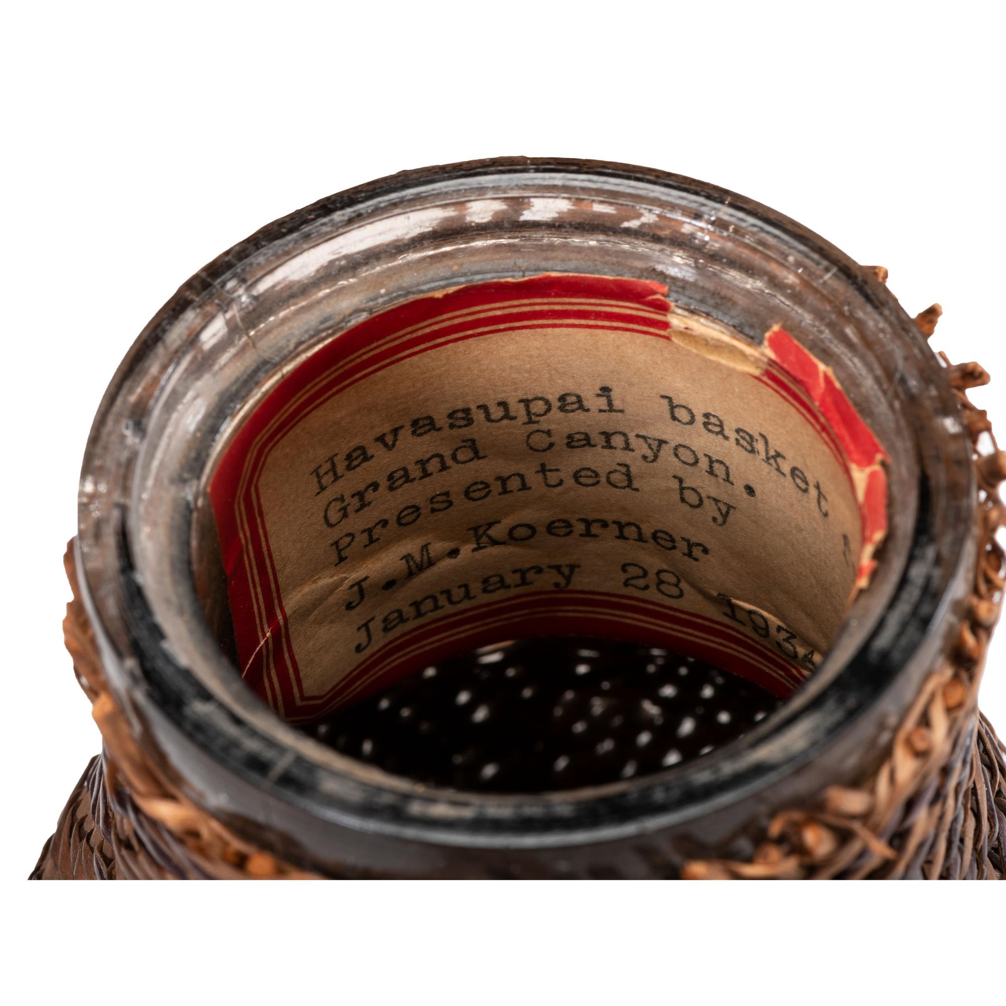 Havasupai Basketry Covered Bottle, PLUS