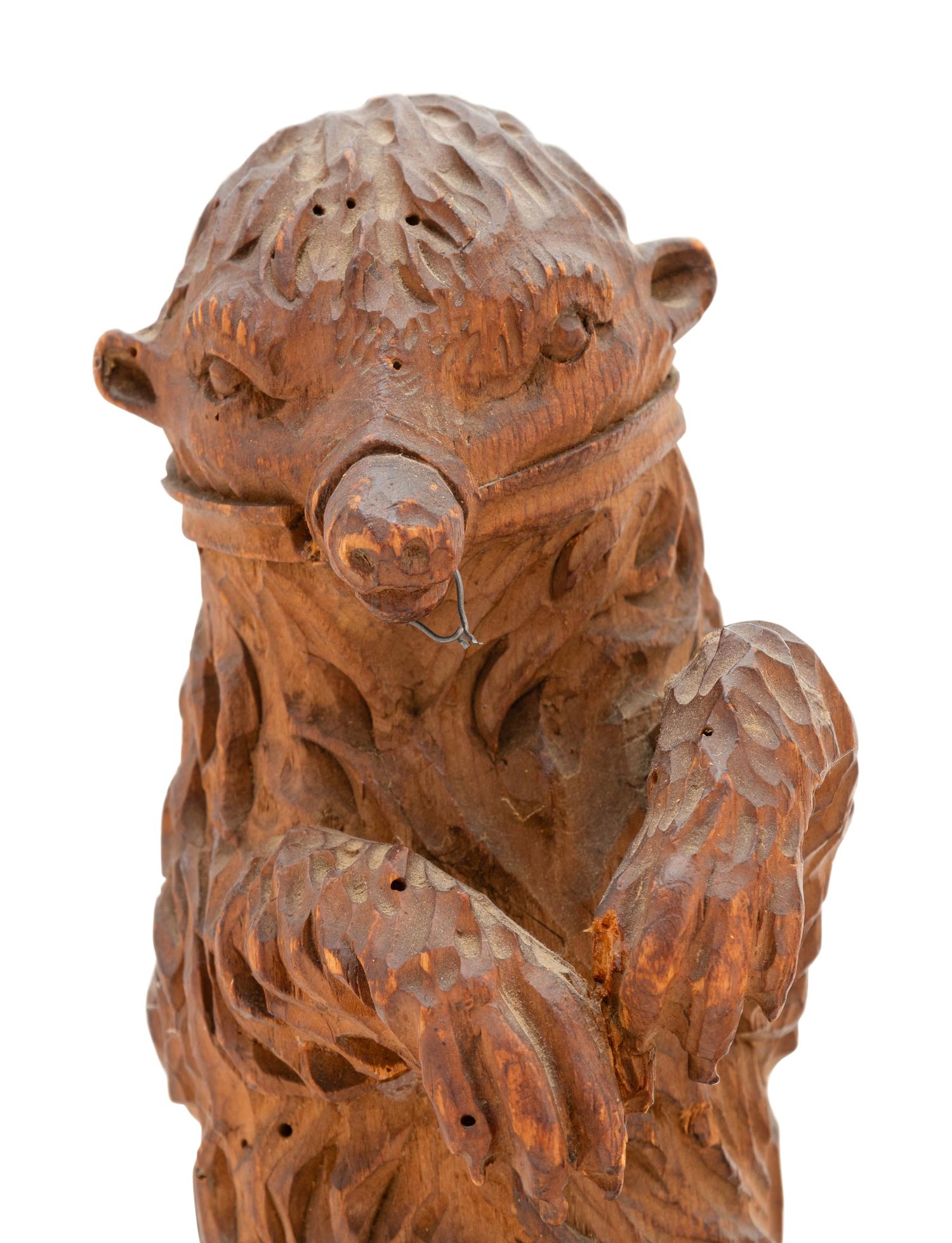 A Russian Carved Wood Figural Group