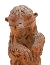 A Russian Carved Wood Figural Group