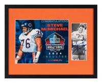 A Unique Chicago Bears Legend Steve McMichael Signed Autograph Display with One of a Kind Inscription