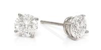A Pair of Platinum and Diamond Studs, Tiffany & Co., 1.80 dwts.