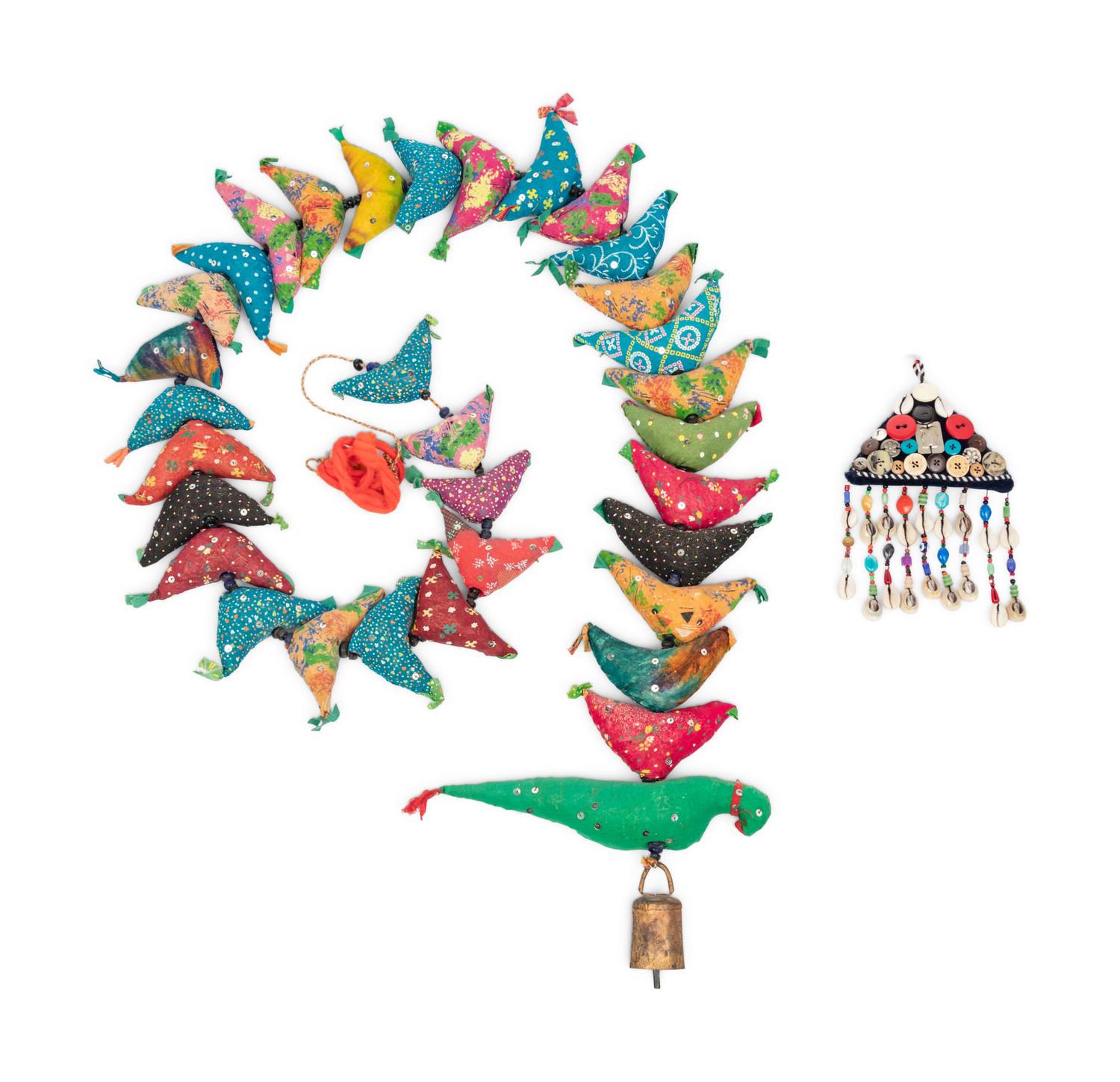 A Fabric Bird Wind Chime