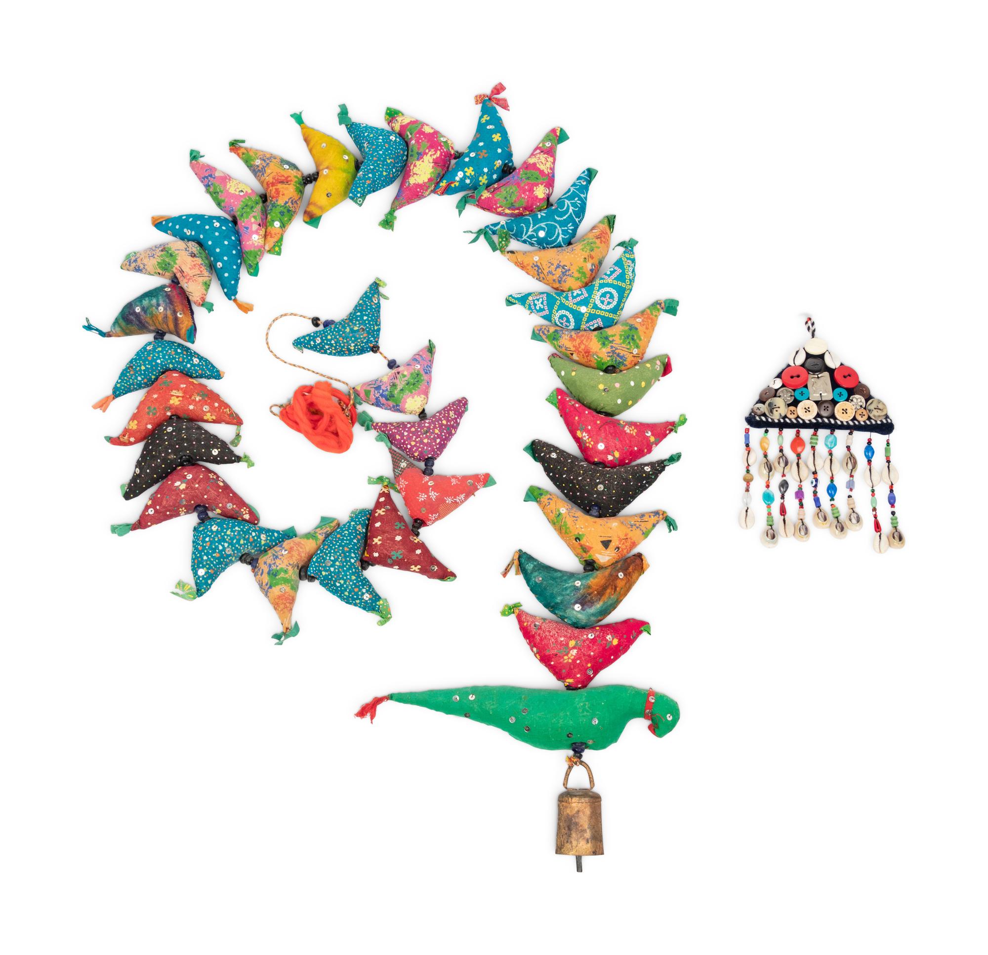 A Fabric Bird Wind Chime