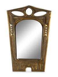 Three Art Nouveau Patinated Bronze Standing Picture Frames
