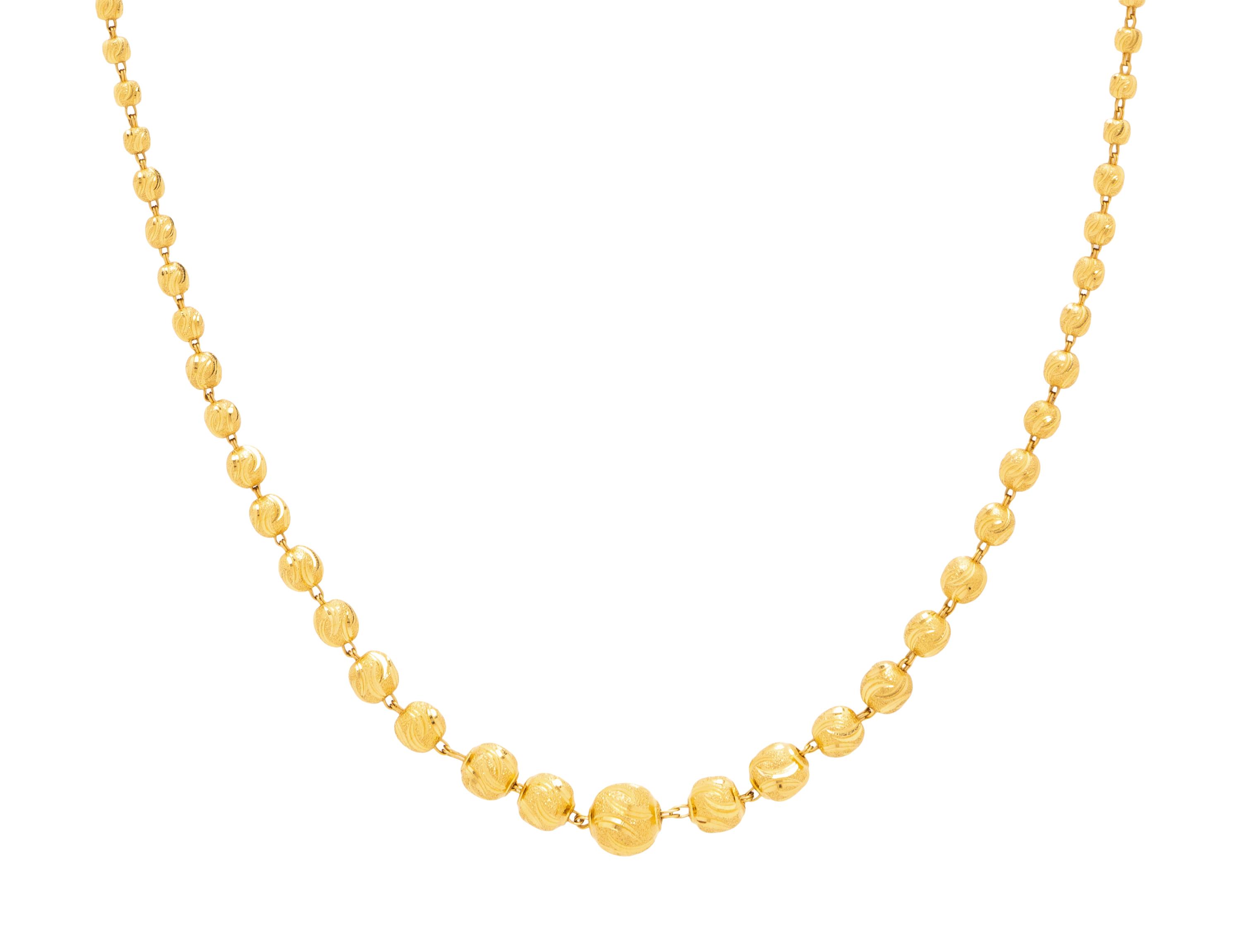 HIGH KARAT YELLOW GOLD NECKLACE
