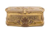 A French Gilt Bronze Stamp Box Width 5 1/4 inches. — RAMBAUD, PARIS, CAST BY SUSSE FRERES