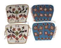 Plateau Beaded Hide Cuffs with Union Jacks