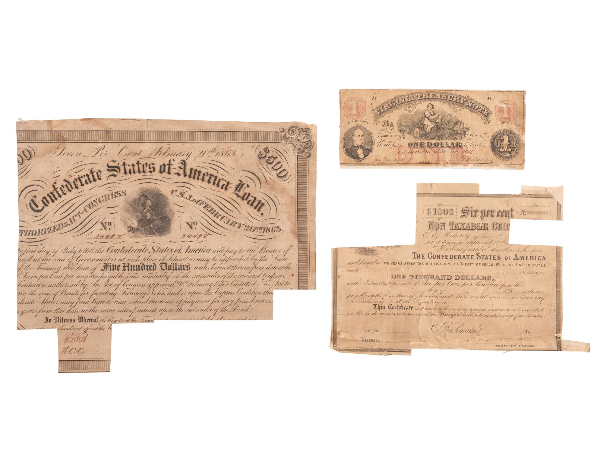 [CIVIL WAR]. Collection of relics, hair samples, & other artifacts, incl. wood from the Merrimack .