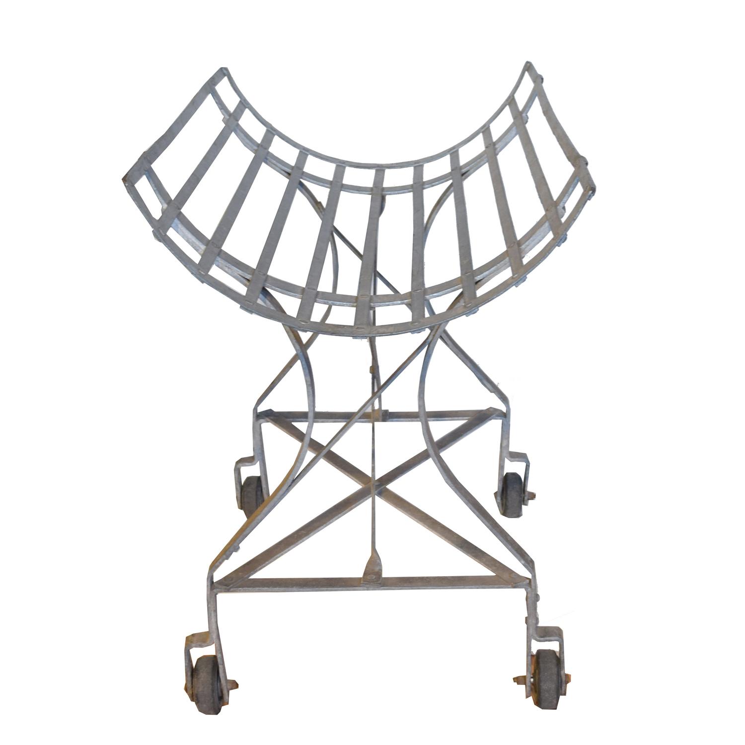 A Metal Industrial Cart 33.25" W x 20.5" D x 30.5" H — France, Circa 1940