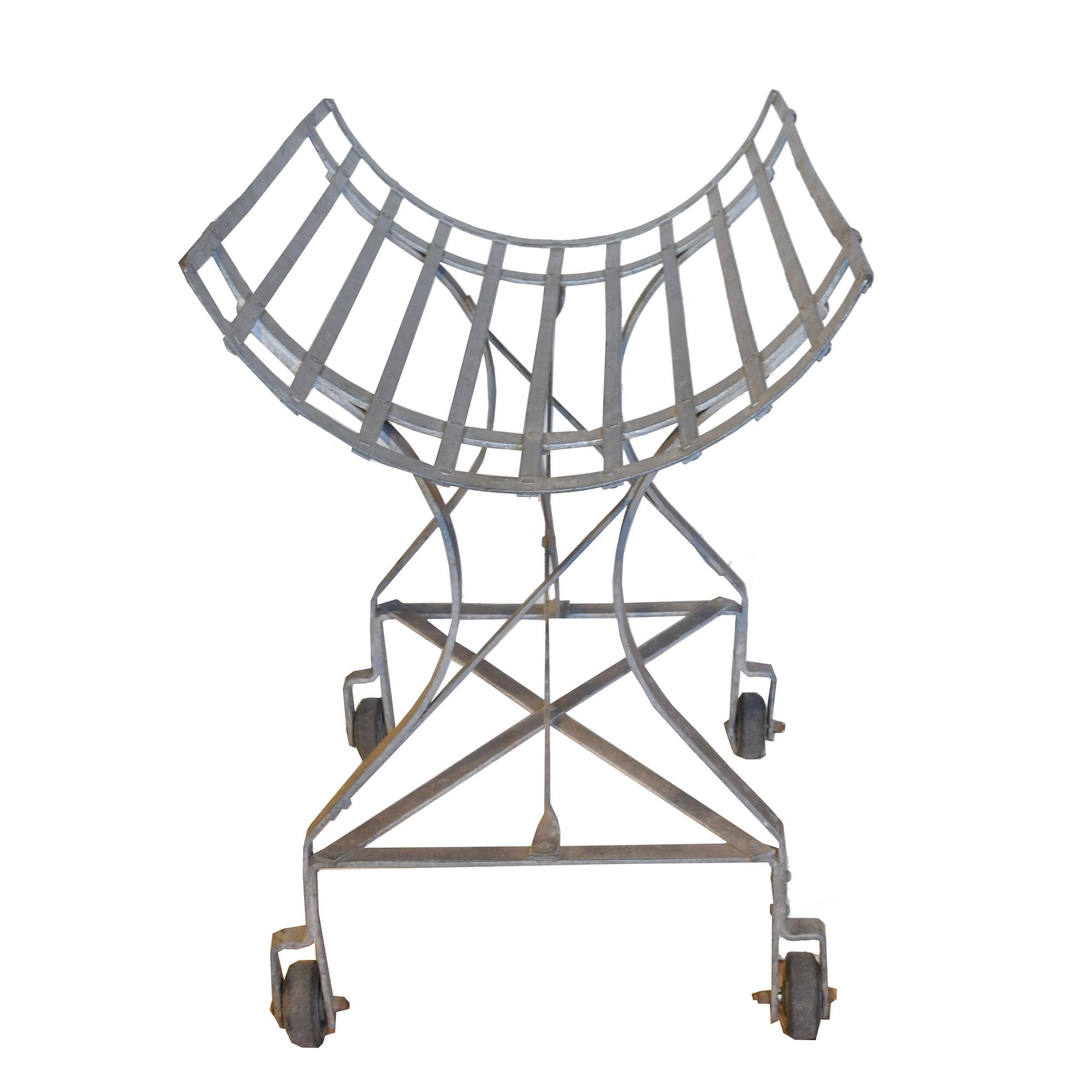 A Metal Industrial Cart 33.25" W x 20.5" D x 30.5" H — France, Circa 1940