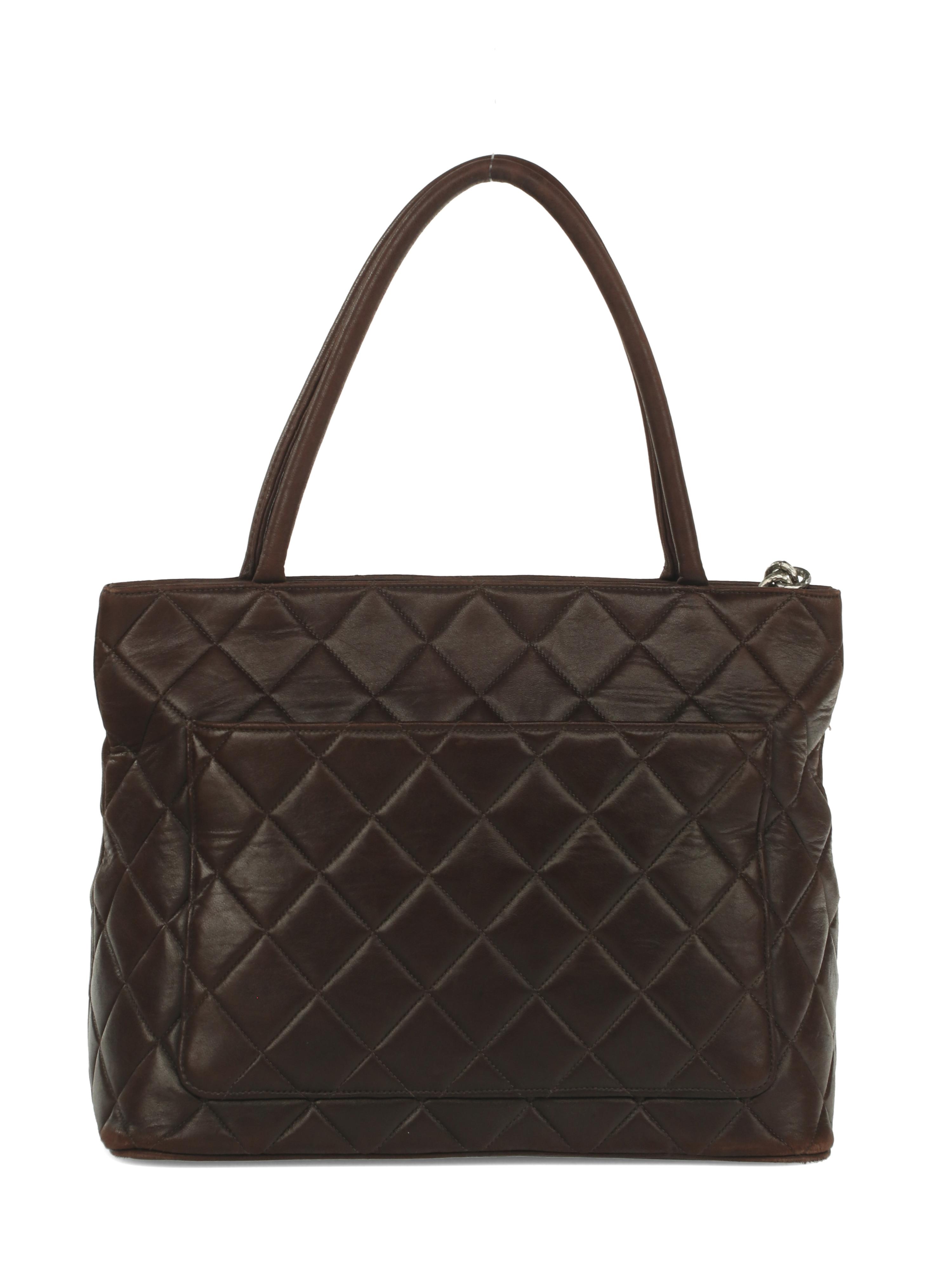 Chanel Medallion Tote in Brown Lambskin