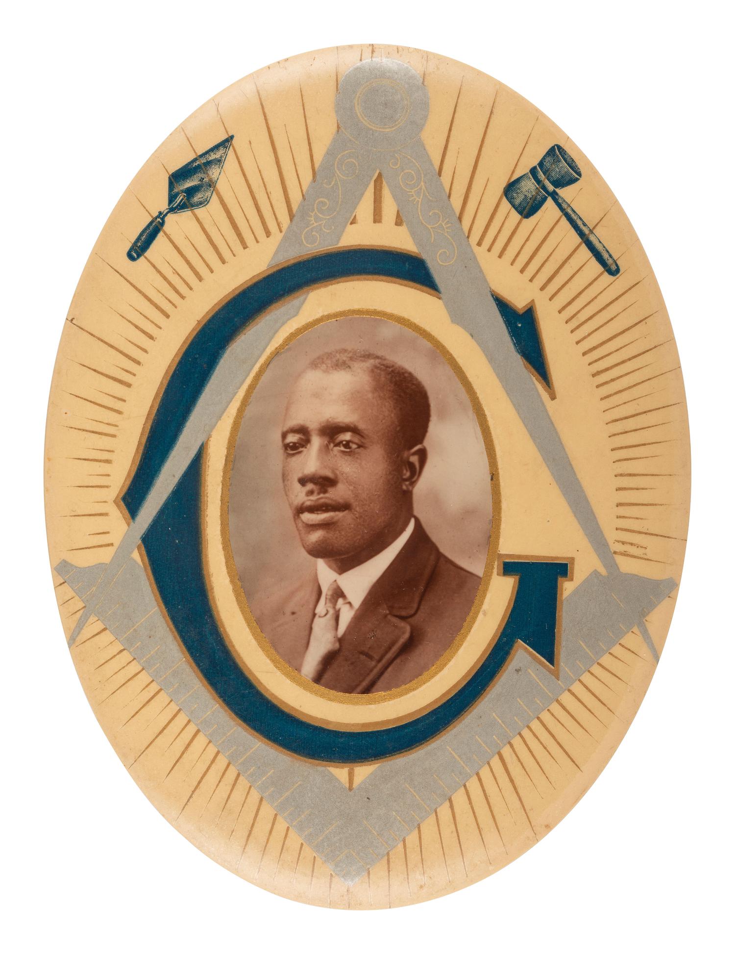[EARLY PHOTOG.] 2 portraits of Black fraternal subjects, incl. cabinet card by Chickering of Boston