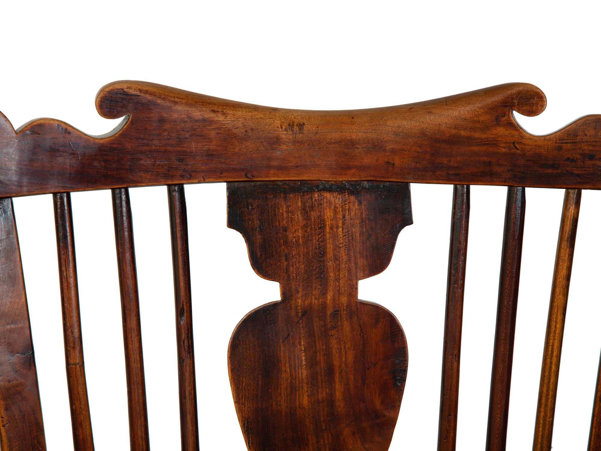 A Set of Eight English Carved Oak Windsor Dining Chairs — 18TH/19TH CENTURY