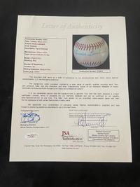 An Ernie Lombardi Single Signed Autograph Baseball (JSA Letter)
