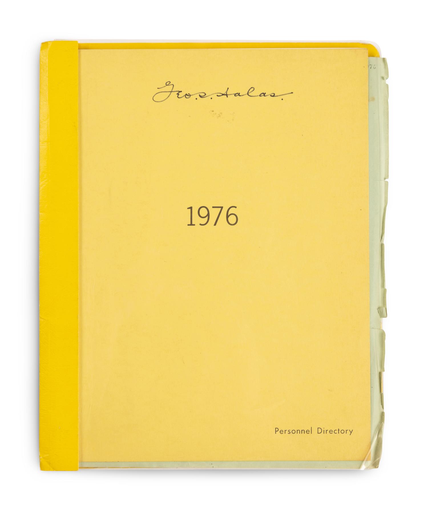 George Halas' Personally Owned and Signed 1976 NFL Personnel Directory,