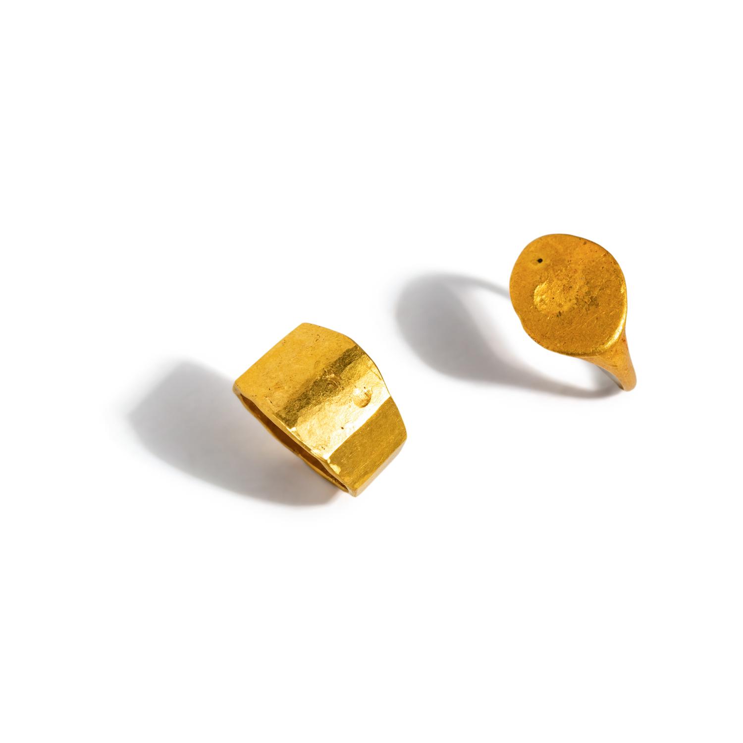 Two Greco-Roman Gold Finger Rings