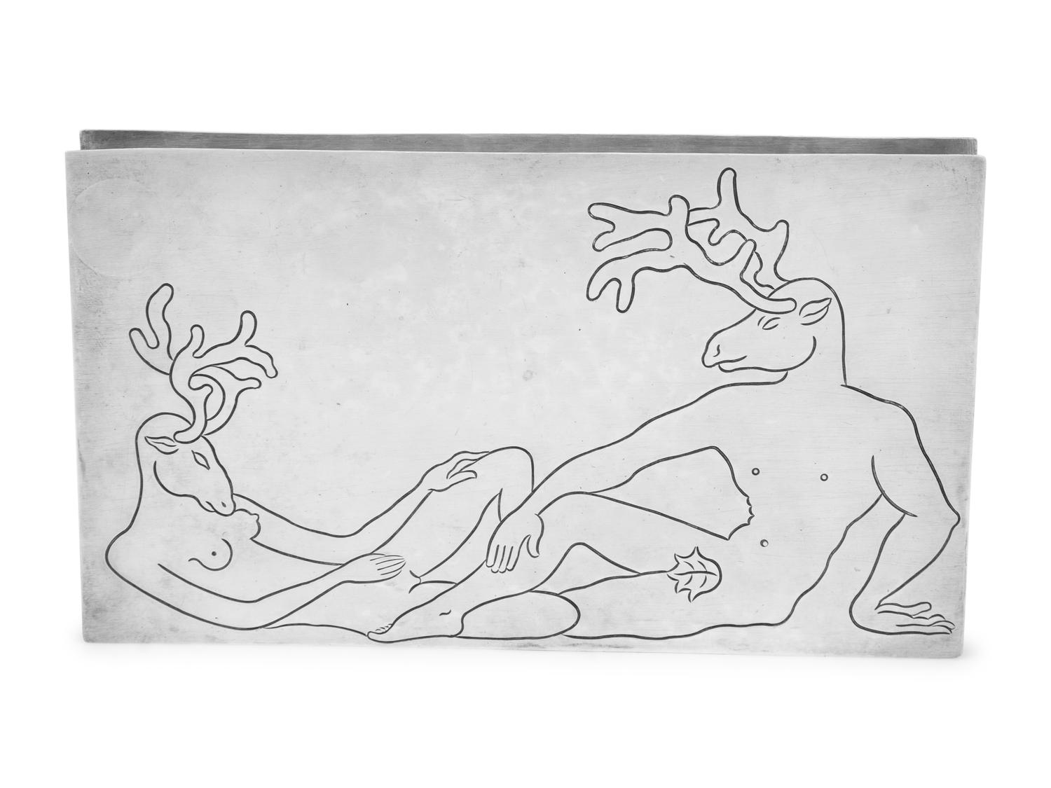A Mexican Silver Table Casket