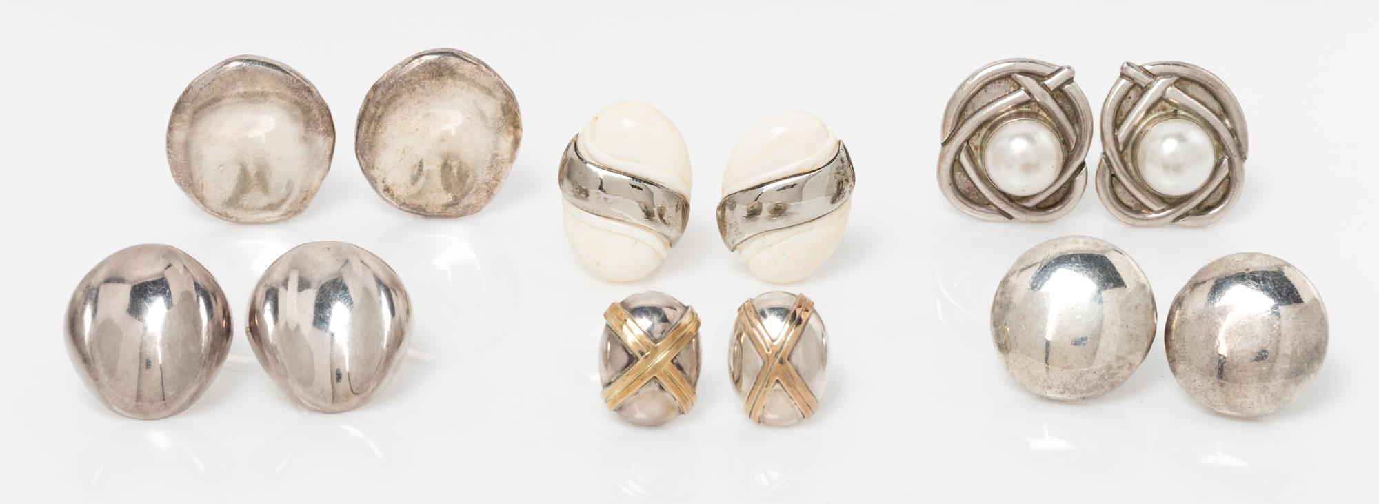 A Collection of Silver Earclips, 58.80 dwts.