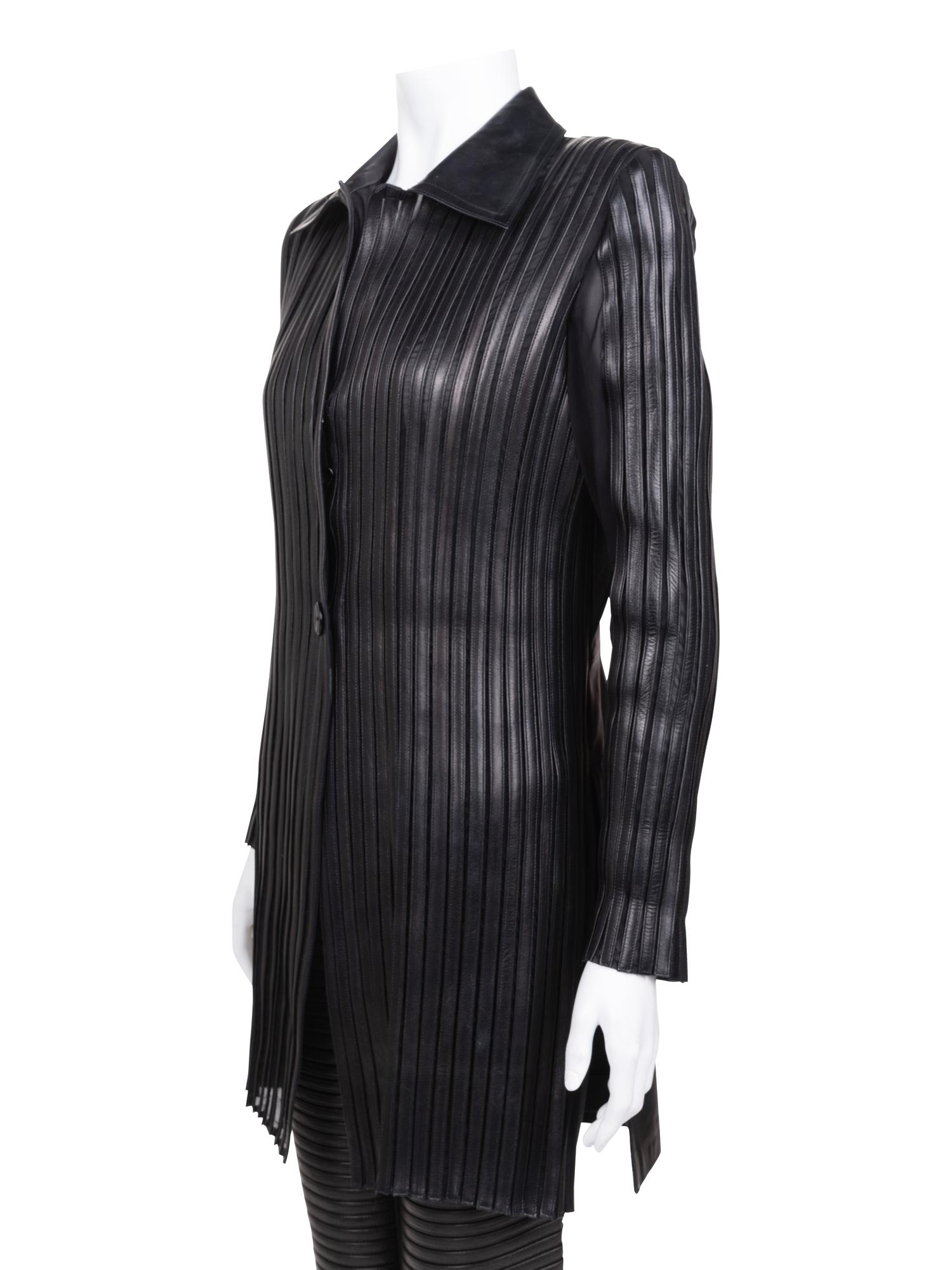 Jitrois Leather Jacket and Pants, 1980-90s