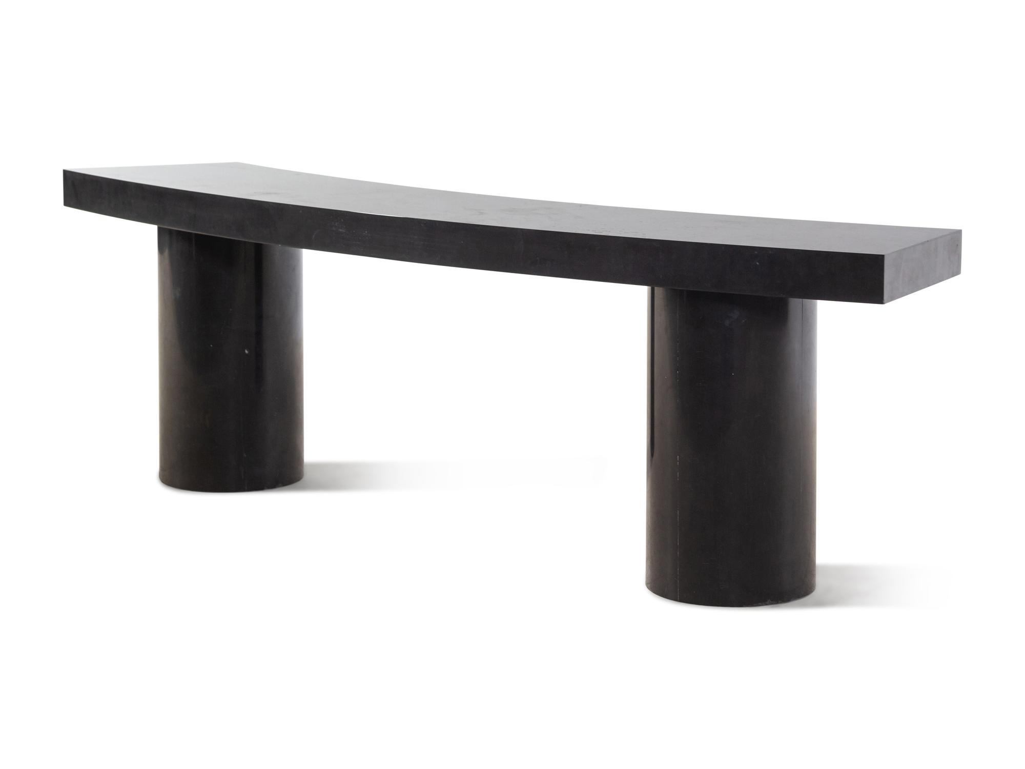 A Contemporary Black Marble Low Table